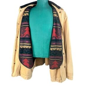 Levi's Authentic Western Wear Jacket XL Aztec Blanket Lined Corduroy Collar